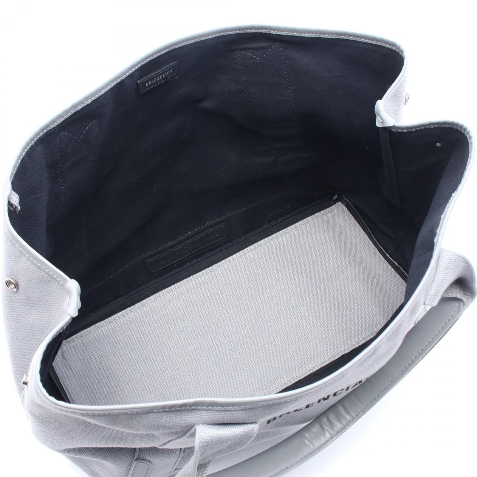 Balenciaga Tote Navy Cabas New Cover Gray Canvas Leather — view 3