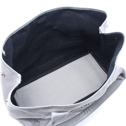Balenciaga Tote Navy Cabas New Cover Gray Canvas Leather — view 3