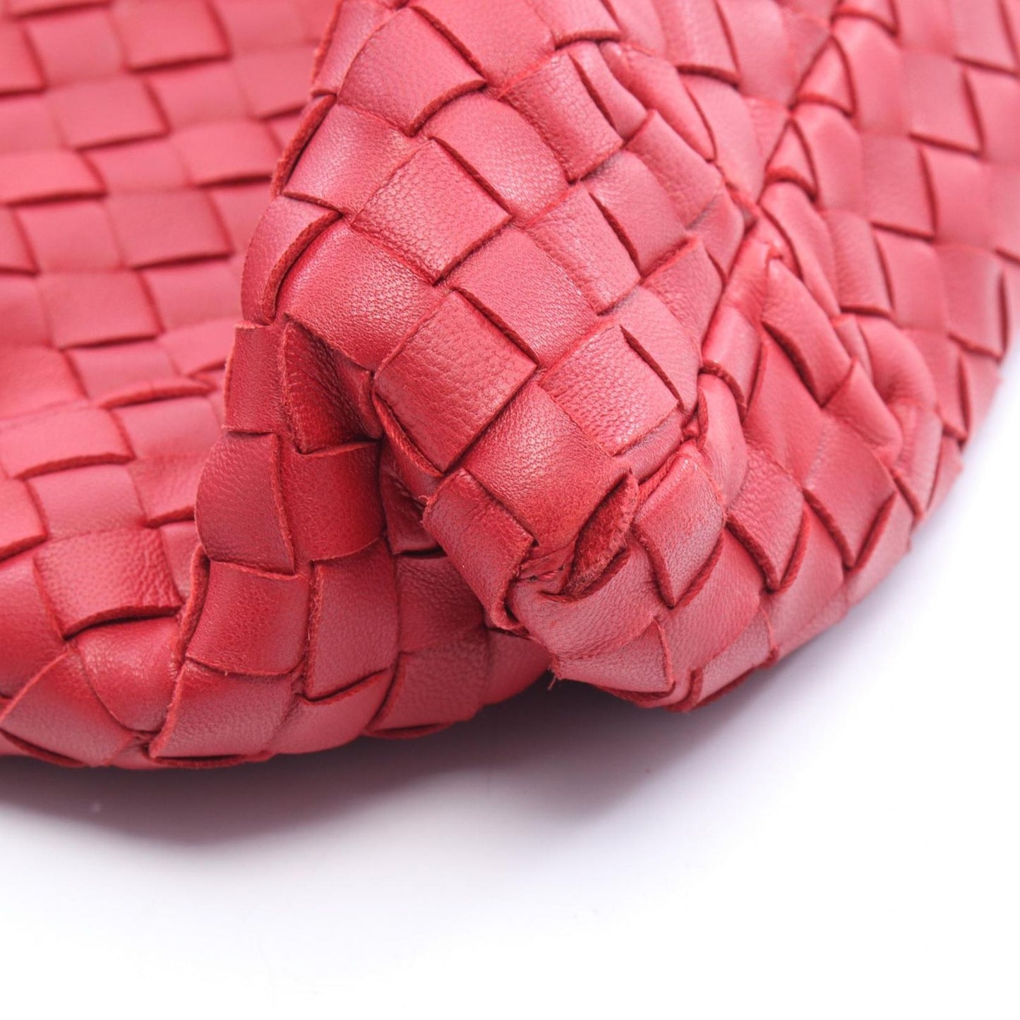 Bottega Veneta Handbag Capri Intrecciato Red Leather — view 6