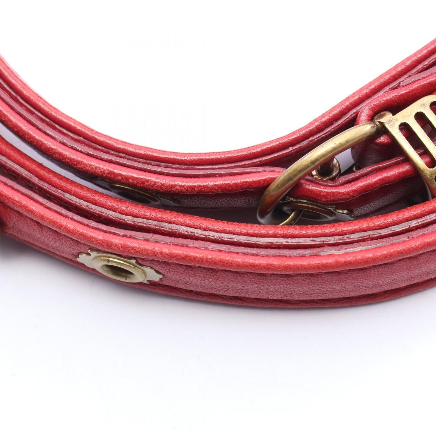 Bottega Veneta Handbag Capri Intrecciato Red Leather — view 5