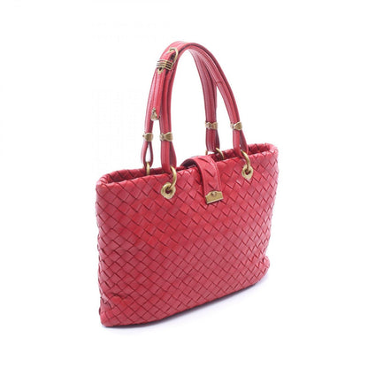 Bottega Veneta Handbag Capri Intrecciato Red Leather — view 2
