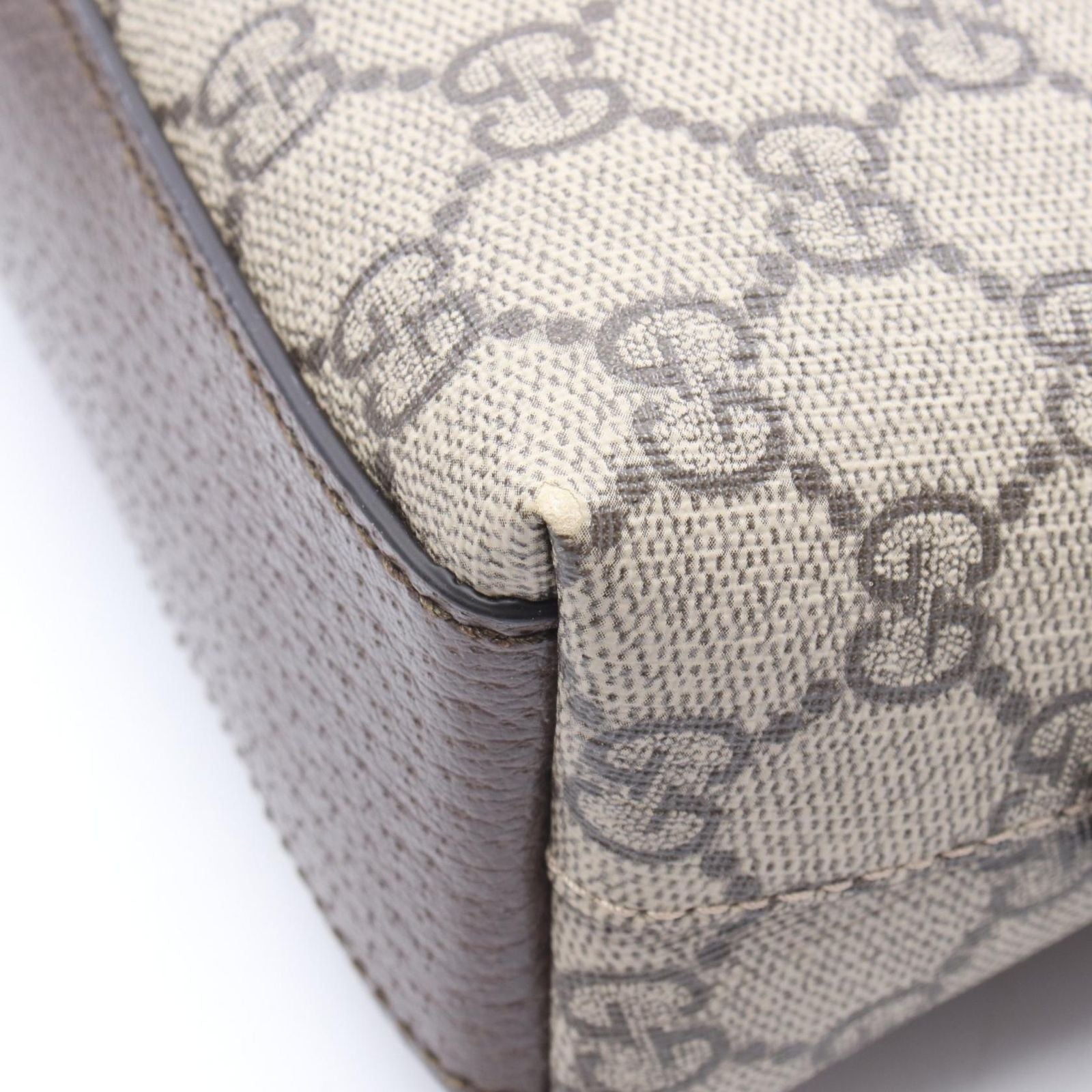 Gucci Shoulder Bag Ophidia GG Supreme Beige Canvas Leather — view 7