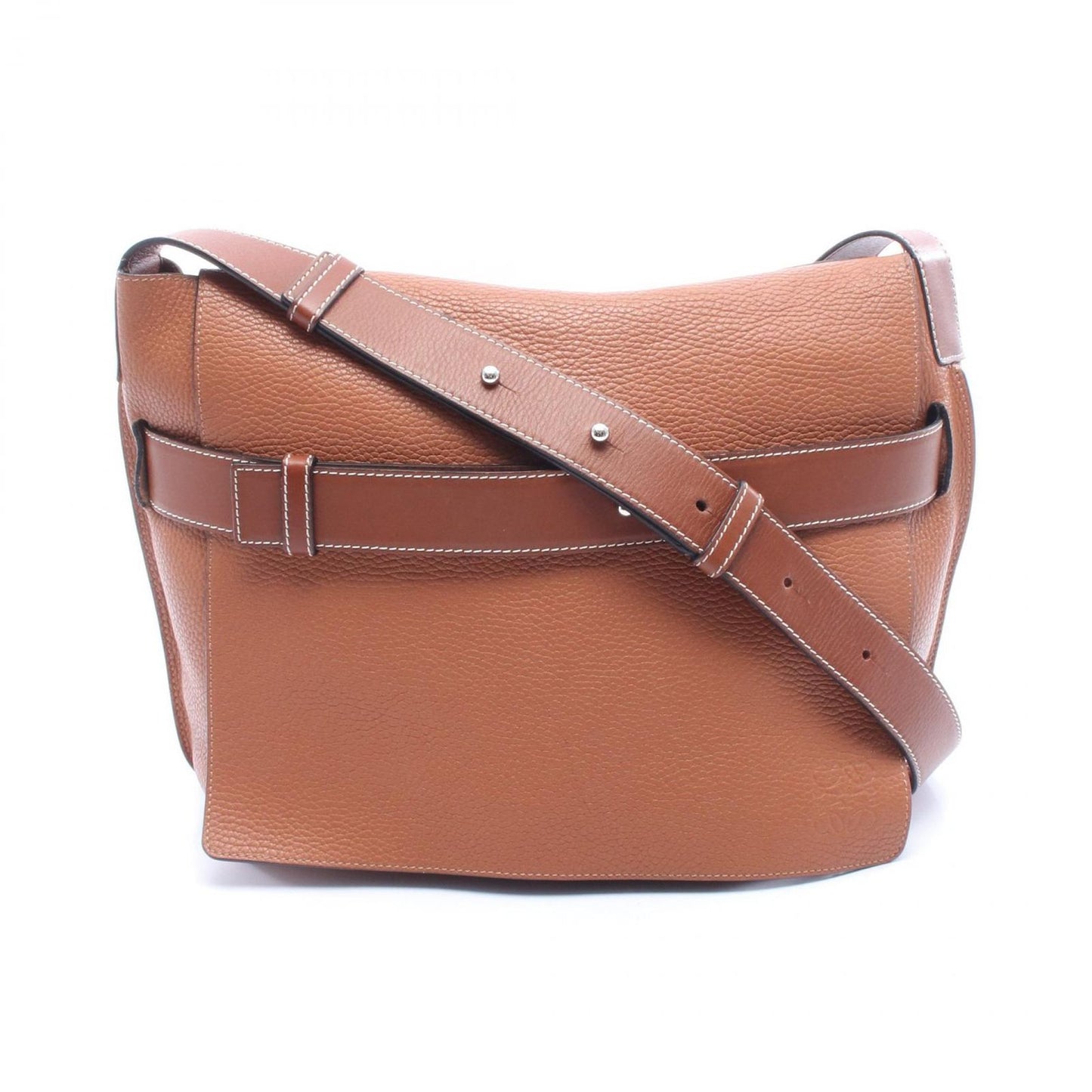 Loewe Shoulder Bag Messenger Belt Brown Leather