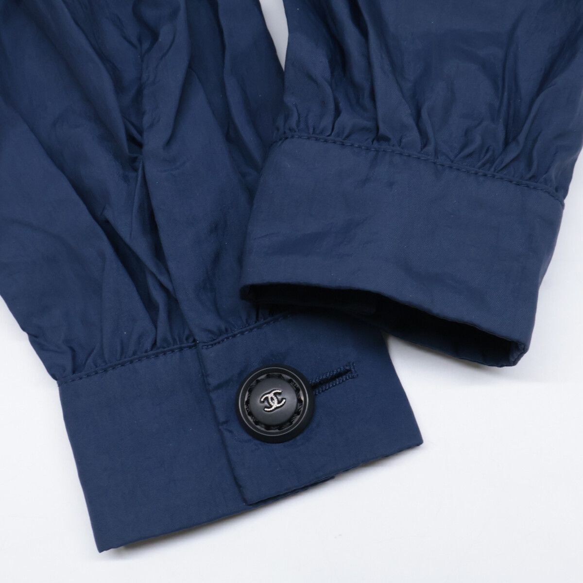 Chanel CC Logo Button Nylon Hoodie 36 — view 8
