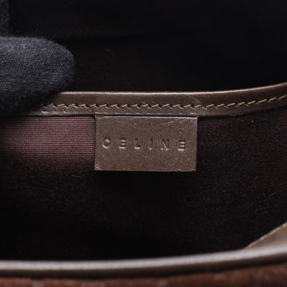 Celine Handbag Macadam Brown Suede Leather — view 4
