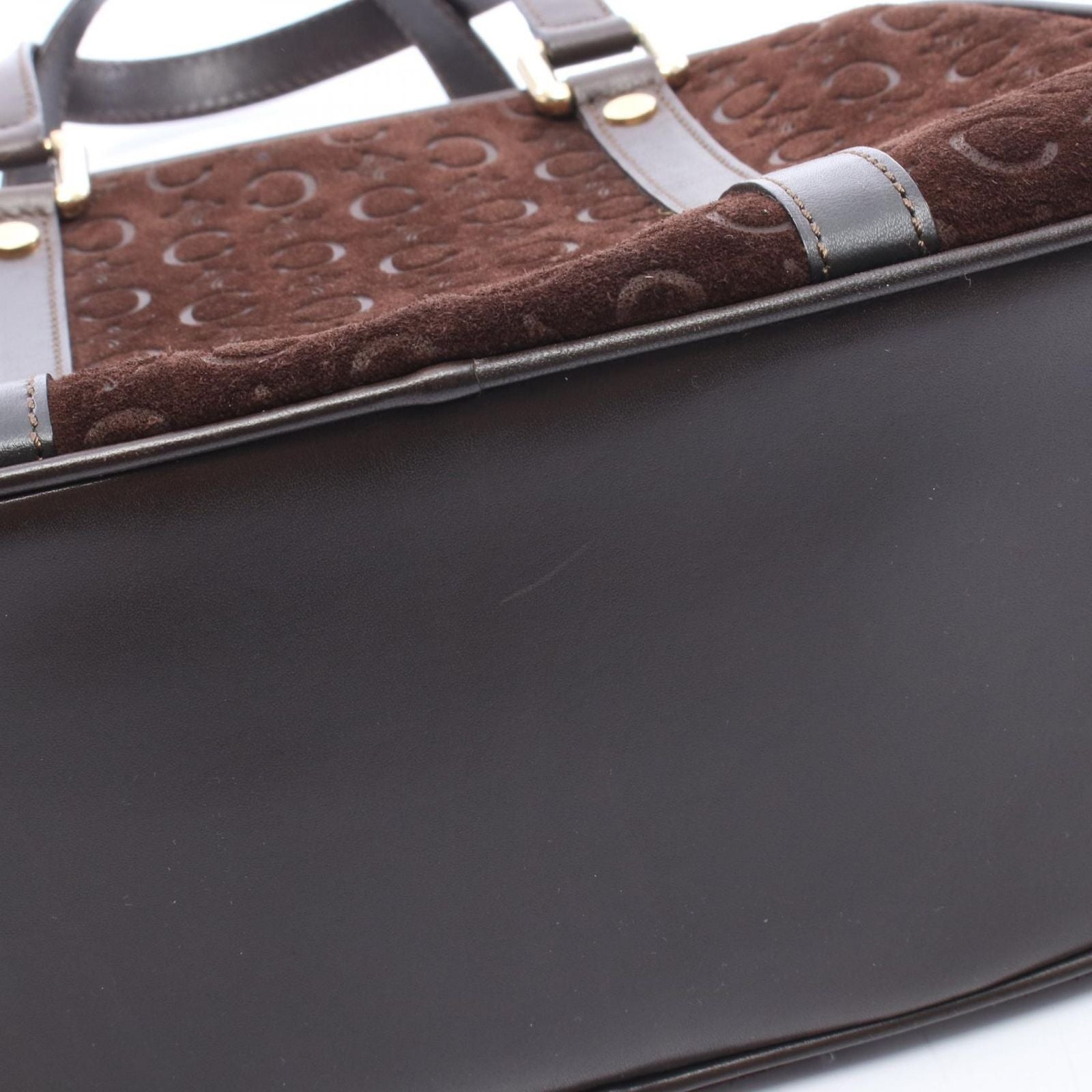 Celine Handbag Macadam Brown Suede Leather — view 8