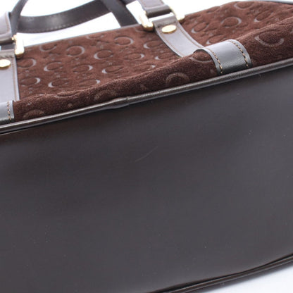 Celine Handbag Macadam Brown Suede Leather — view 8