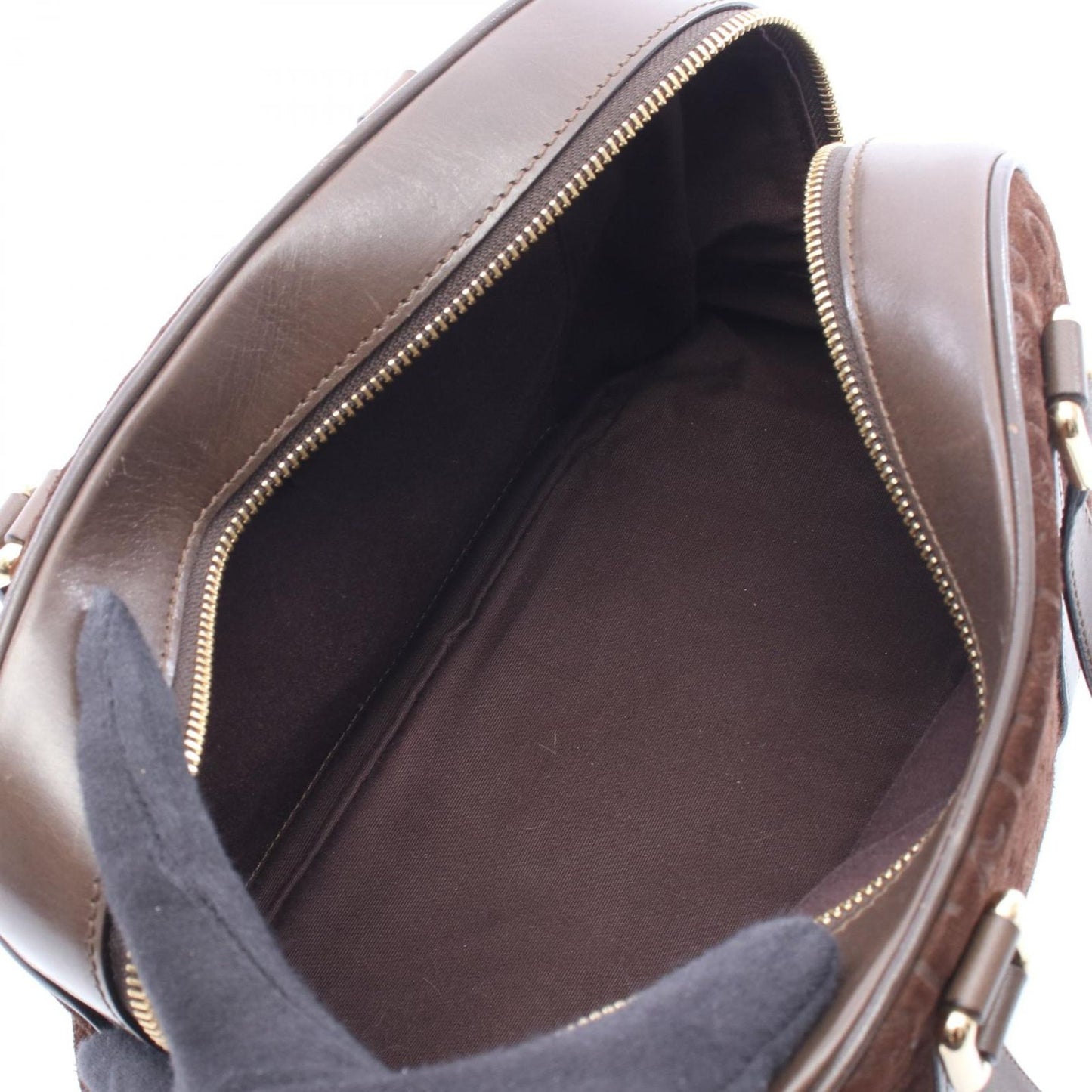 Celine Handbag Macadam Brown Suede Leather — view 3