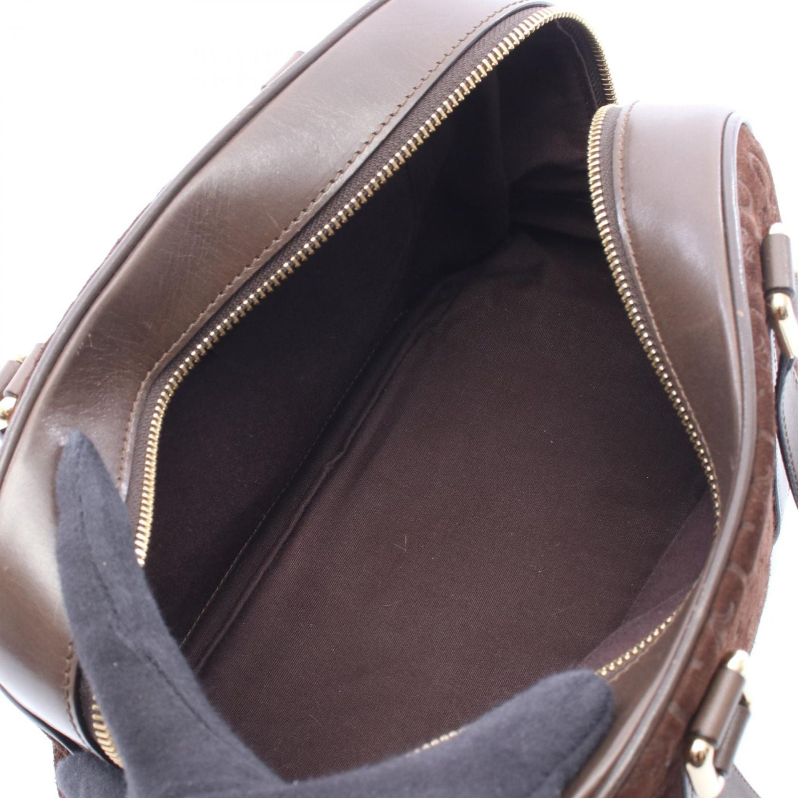 Celine Handbag Macadam Brown Suede Leather — view 3