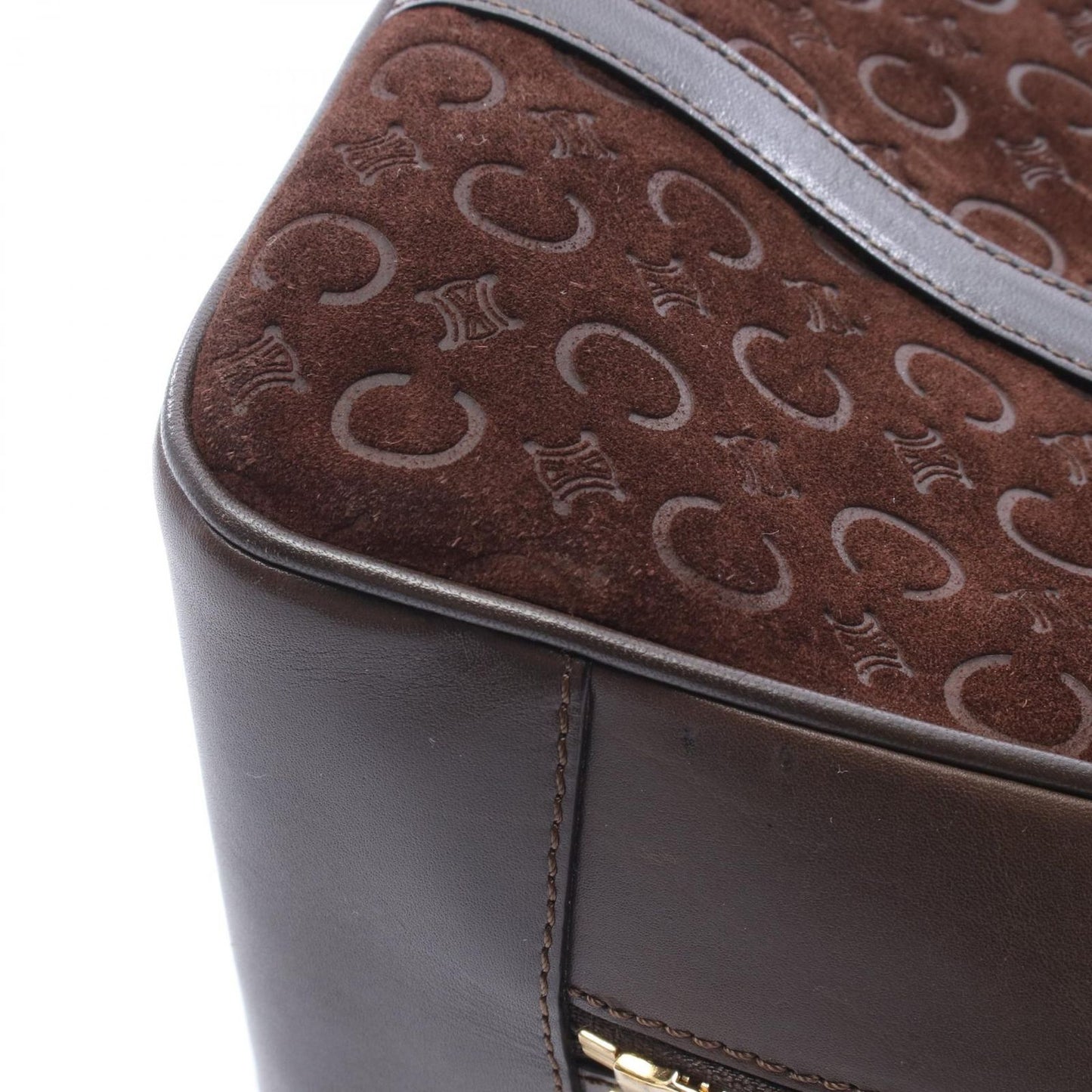 Celine Handbag Macadam Brown Suede Leather — view 9
