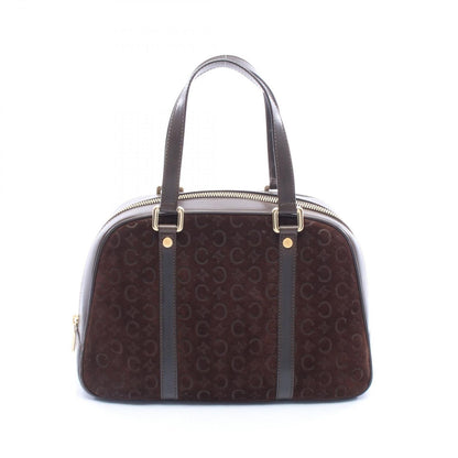Celine Handbag Macadam Brown Suede Leather