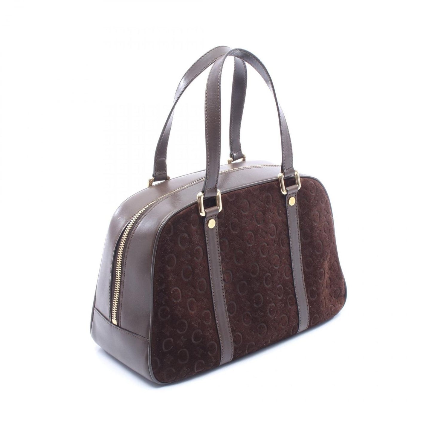 Celine Handbag Macadam Brown Suede Leather — view 2