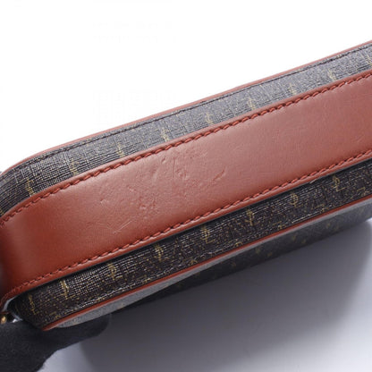 Saint Laurent Paris Shoulder Bag Monogram Dark Brown Canvas Leather — view 5