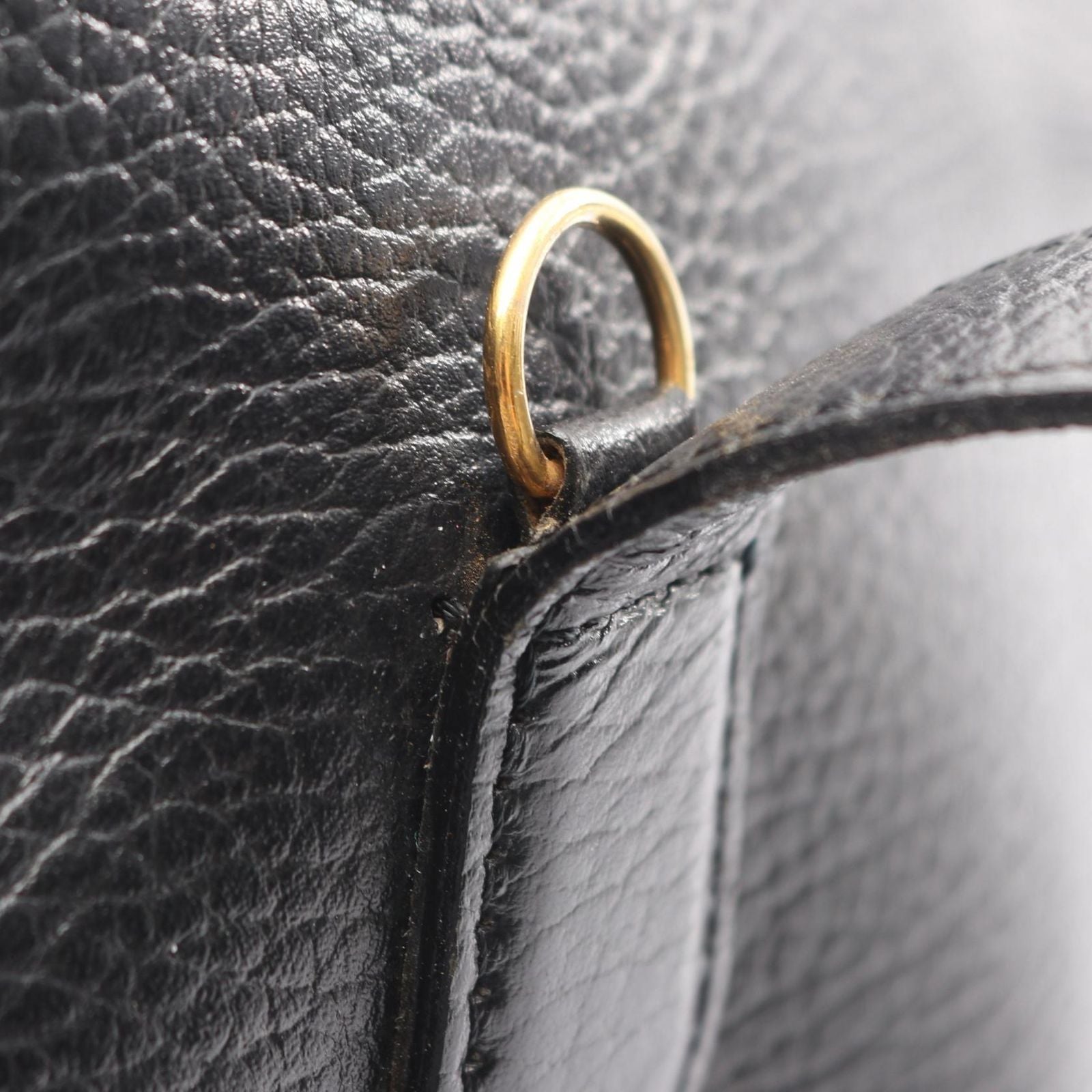 Dior Handbag CD 2-Way Black Leather CD Logo Hand — view 8