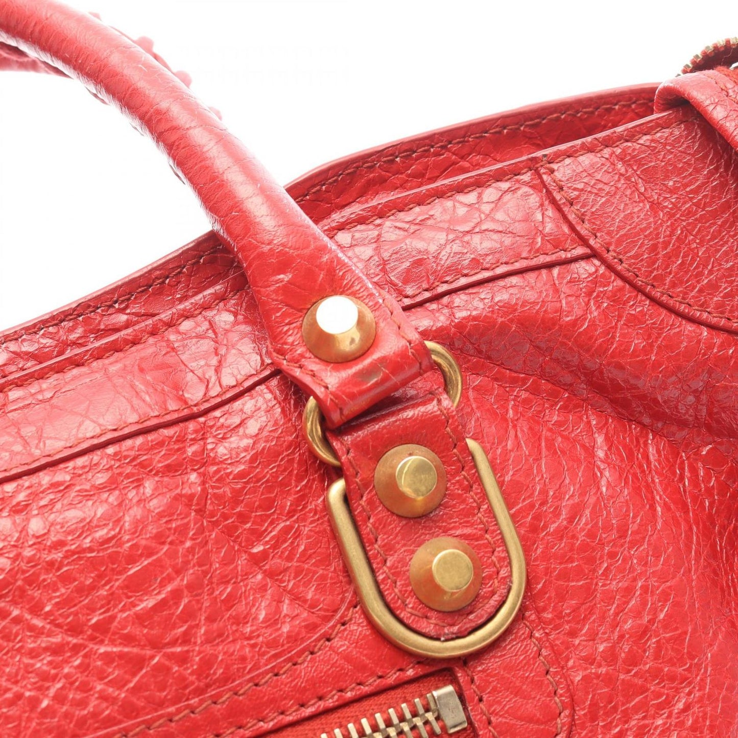 Balenciaga Handbag City Small 2-Way Red Leather Classic Small Shoulder — view 8