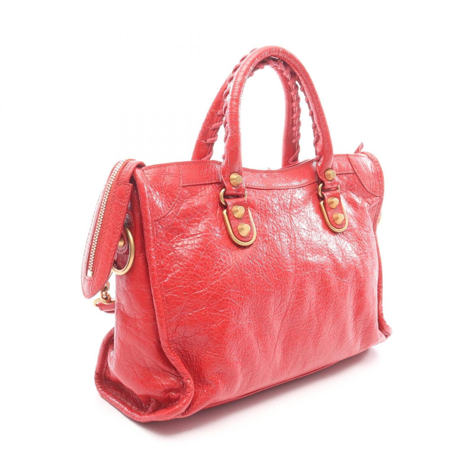Balenciaga Handbag City Small 2-Way Red Leather Classic Small Shoulder — view 2