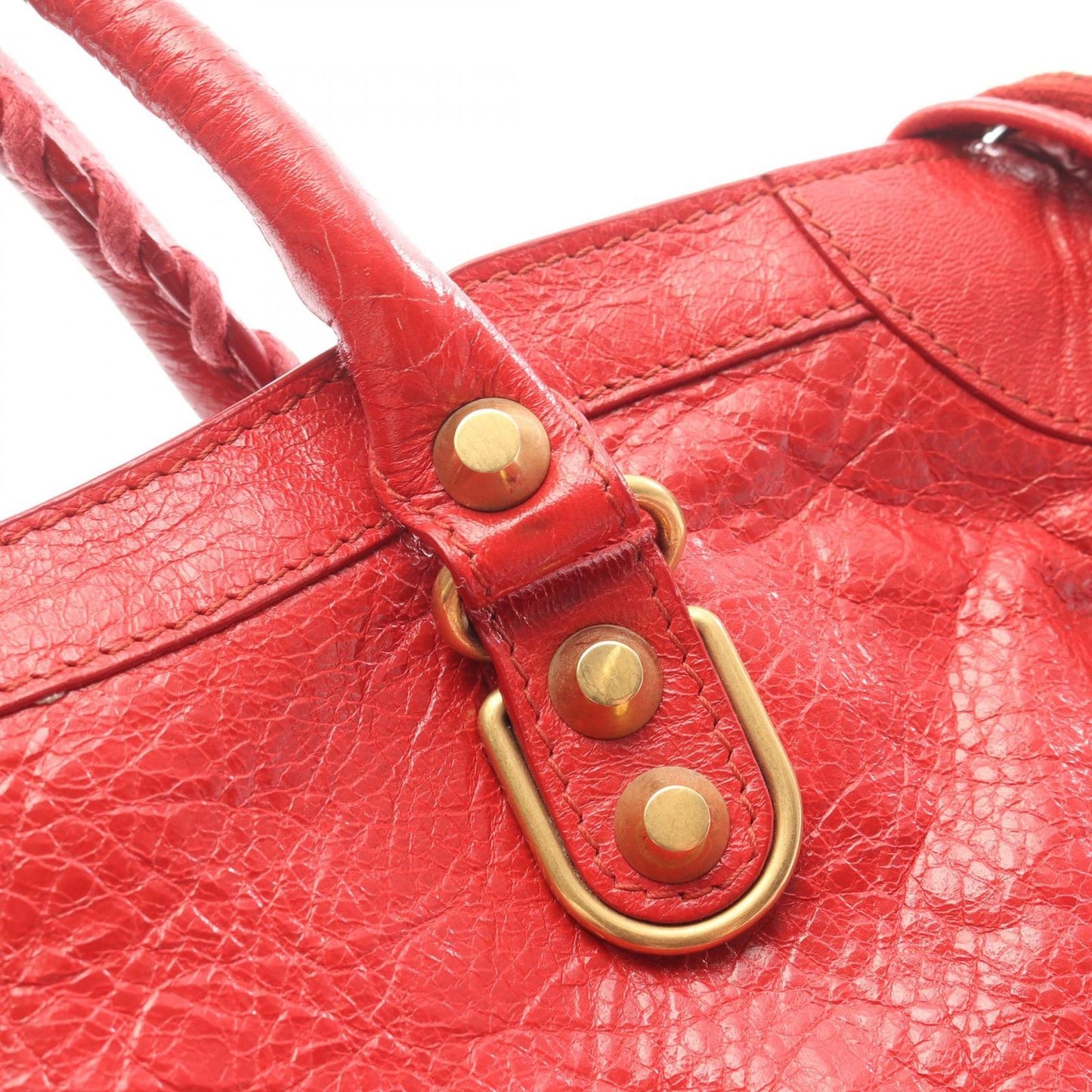 Balenciaga Handbag City Small 2-Way Red Leather Classic Small Shoulder — view 7