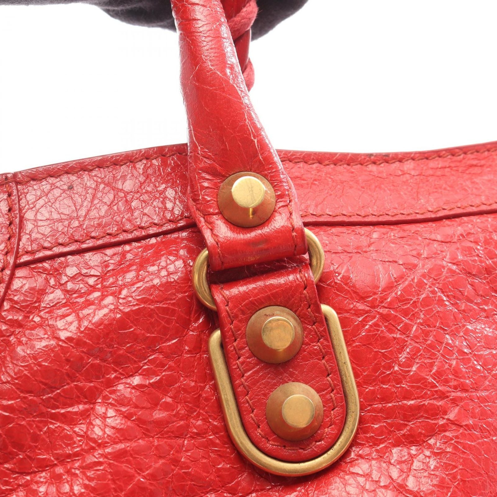 Balenciaga Handbag City Small 2-Way Red Leather Classic Small Shoulder — view 6