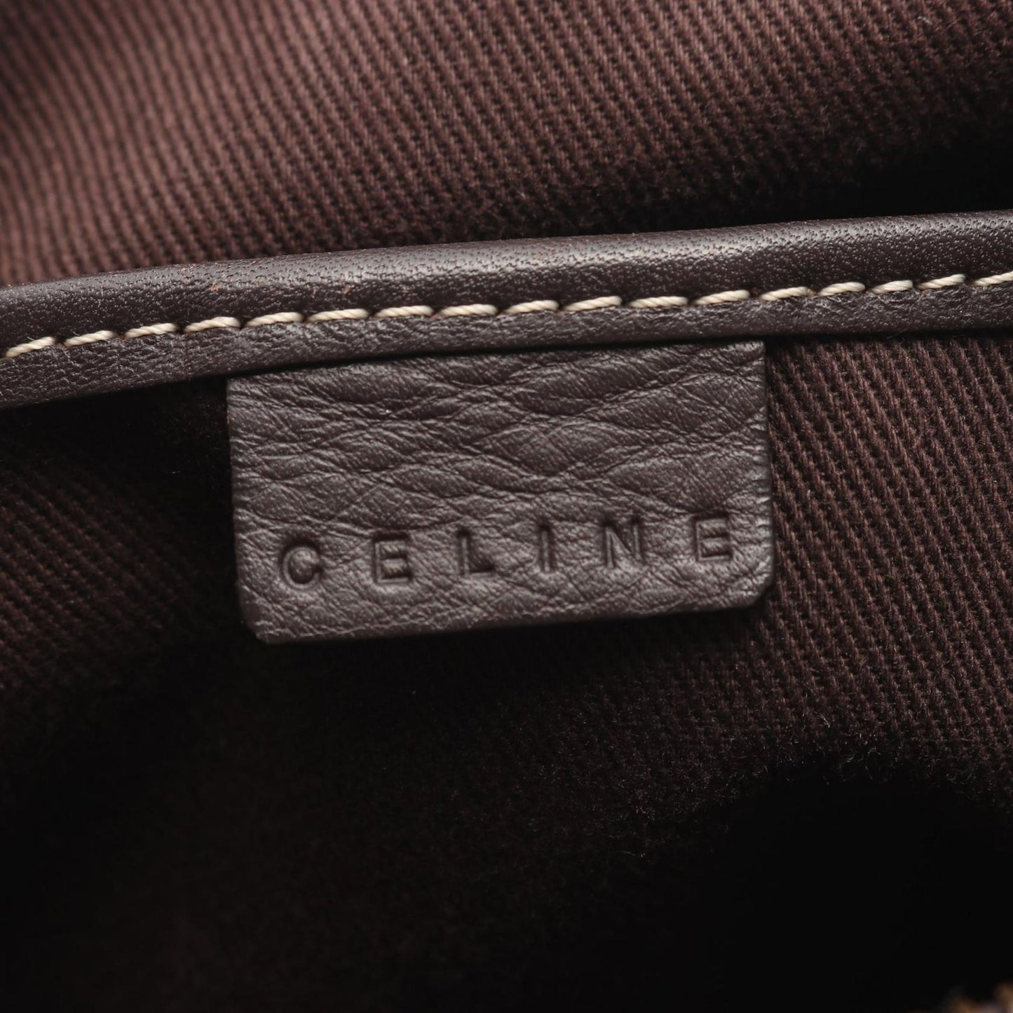 Celine Handbag Macadam Beige Canvas Leather — view 4