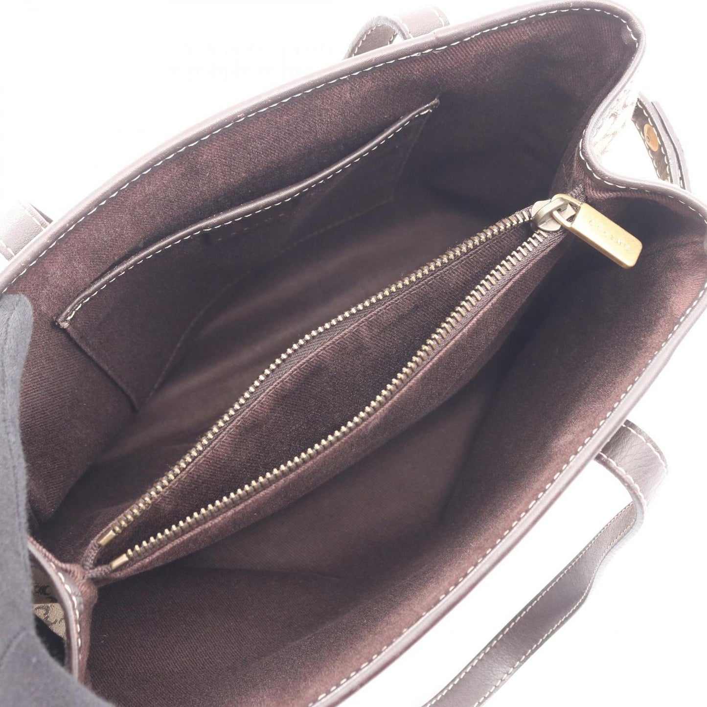 Celine Handbag Macadam Beige Canvas Leather — view 3
