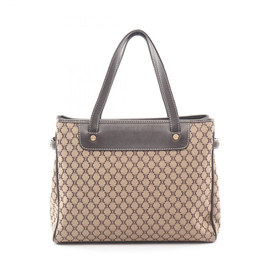 Celine Handbag Macadam Beige Canvas Leather