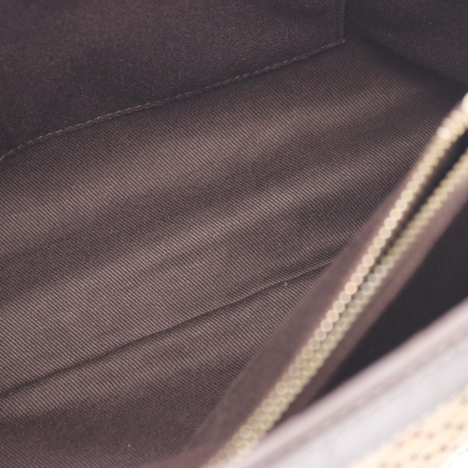 Celine Handbag Macadam Beige Canvas Leather — view 5