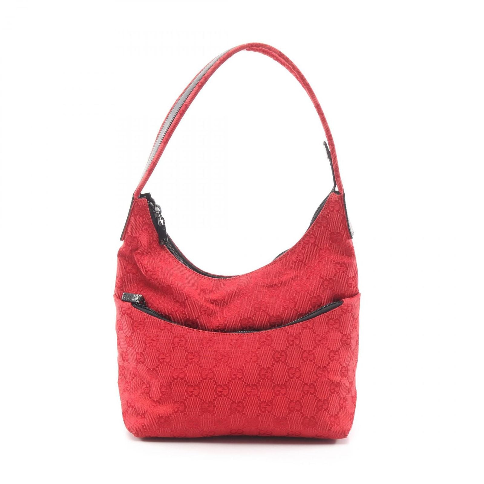 Gucci Shoulder Bag GG Canvas 001 Red