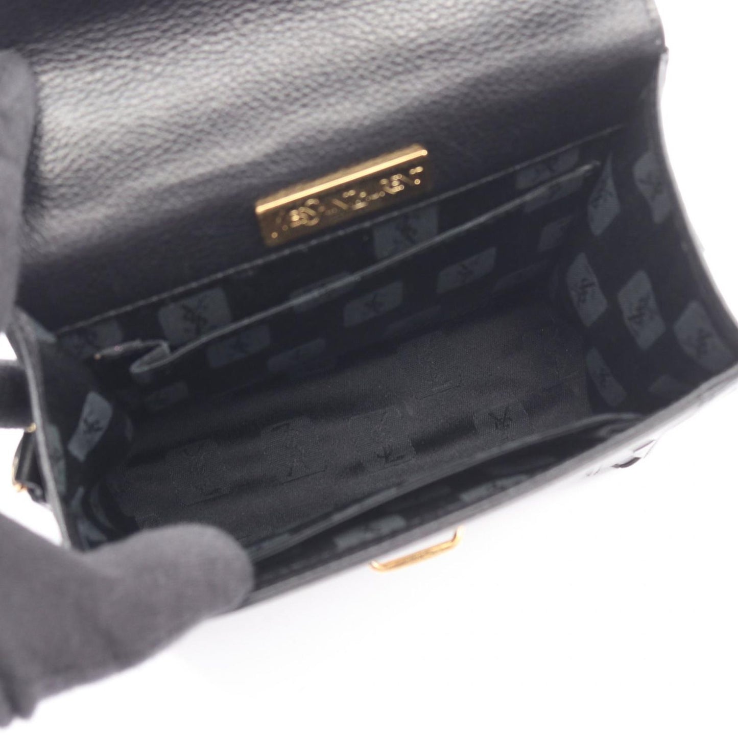 Saint Laurent Yves Handbag 2-Way Black Leather — view 3