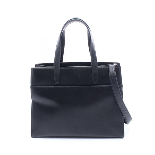 Loewe Tote Anagram 2-Way Black Leather