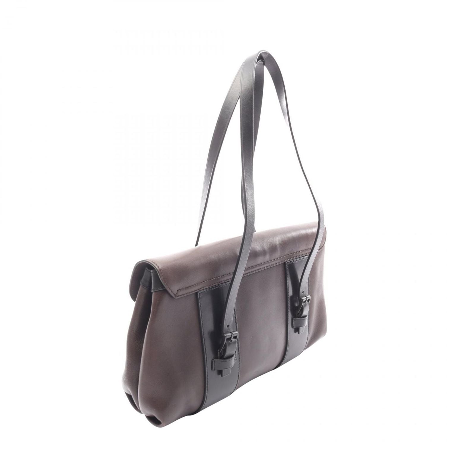Gucci Tote Black Dark Brown Leather Shoulder — view 2