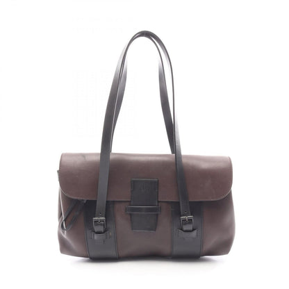 Gucci Tote Black Dark Brown Leather Shoulder