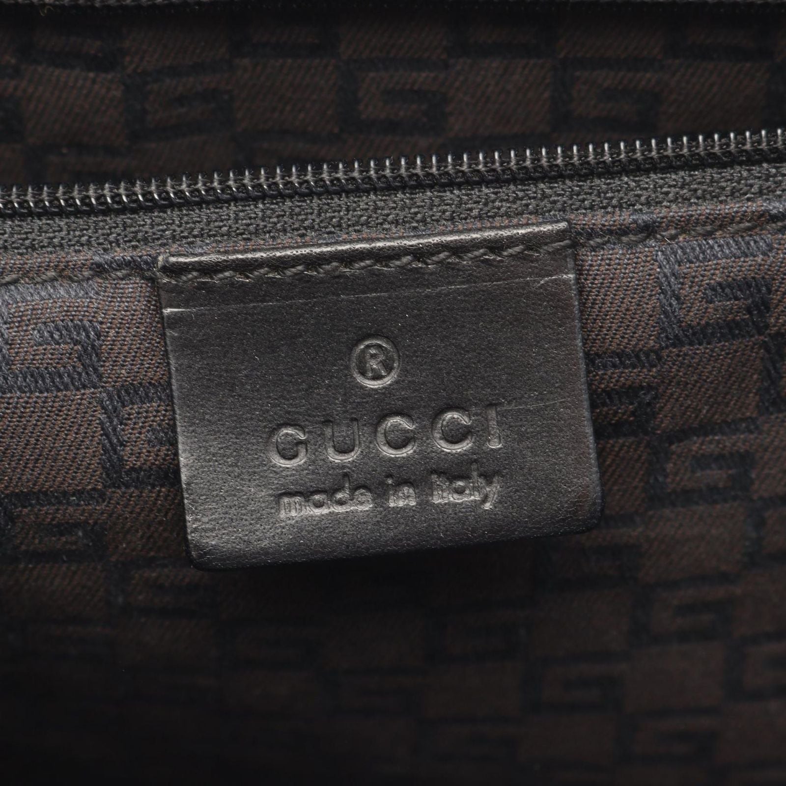 Gucci Tote Black Dark Brown Leather Shoulder — view 4