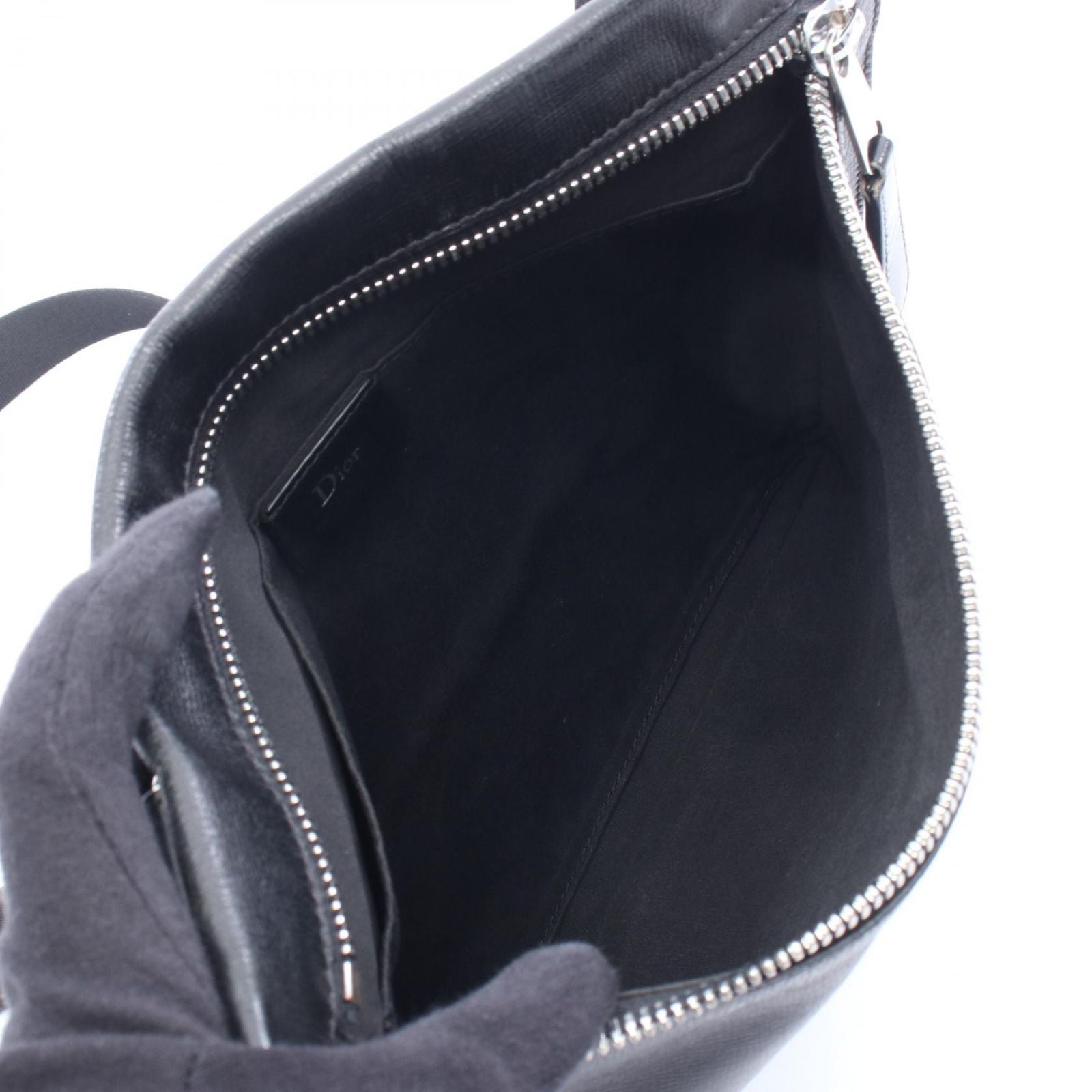 Dior Shoulder Bag Black Leather — view 3