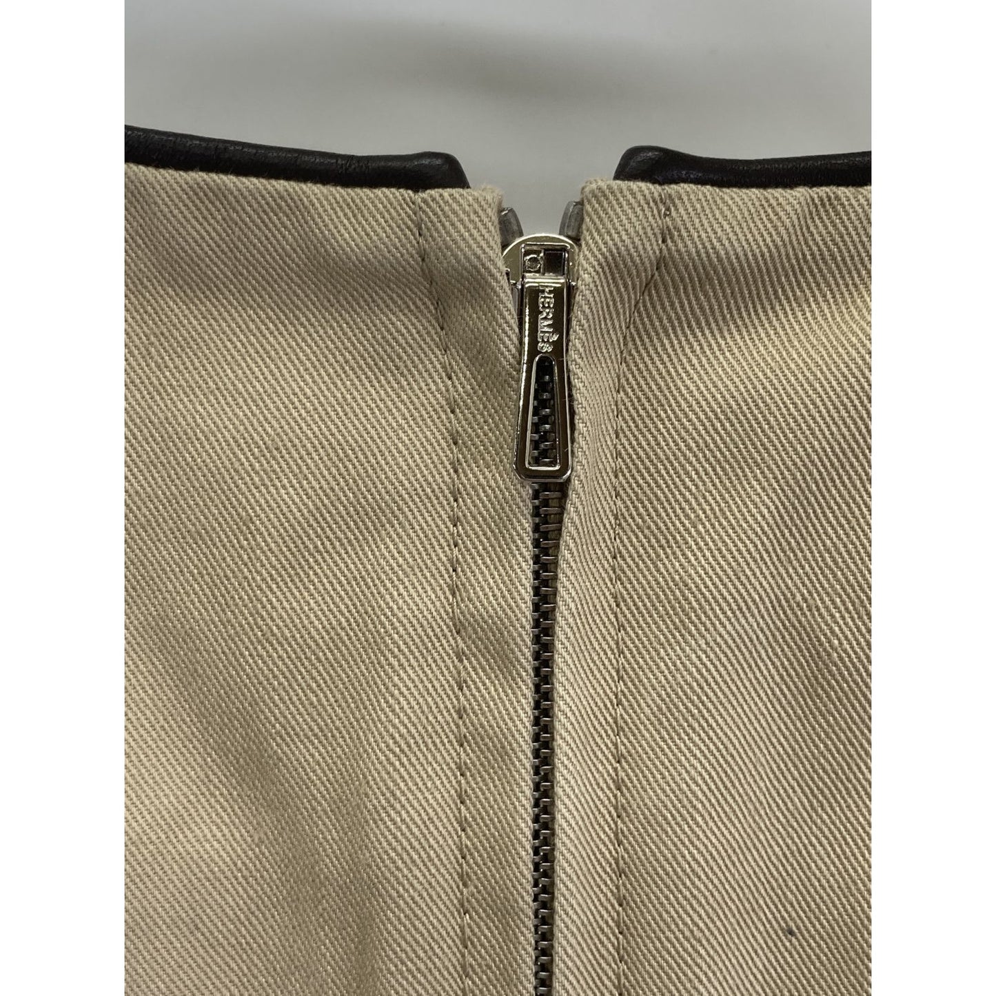 Hermes Leather Cotton Contrast Belt Sleeveless 36 — view 6