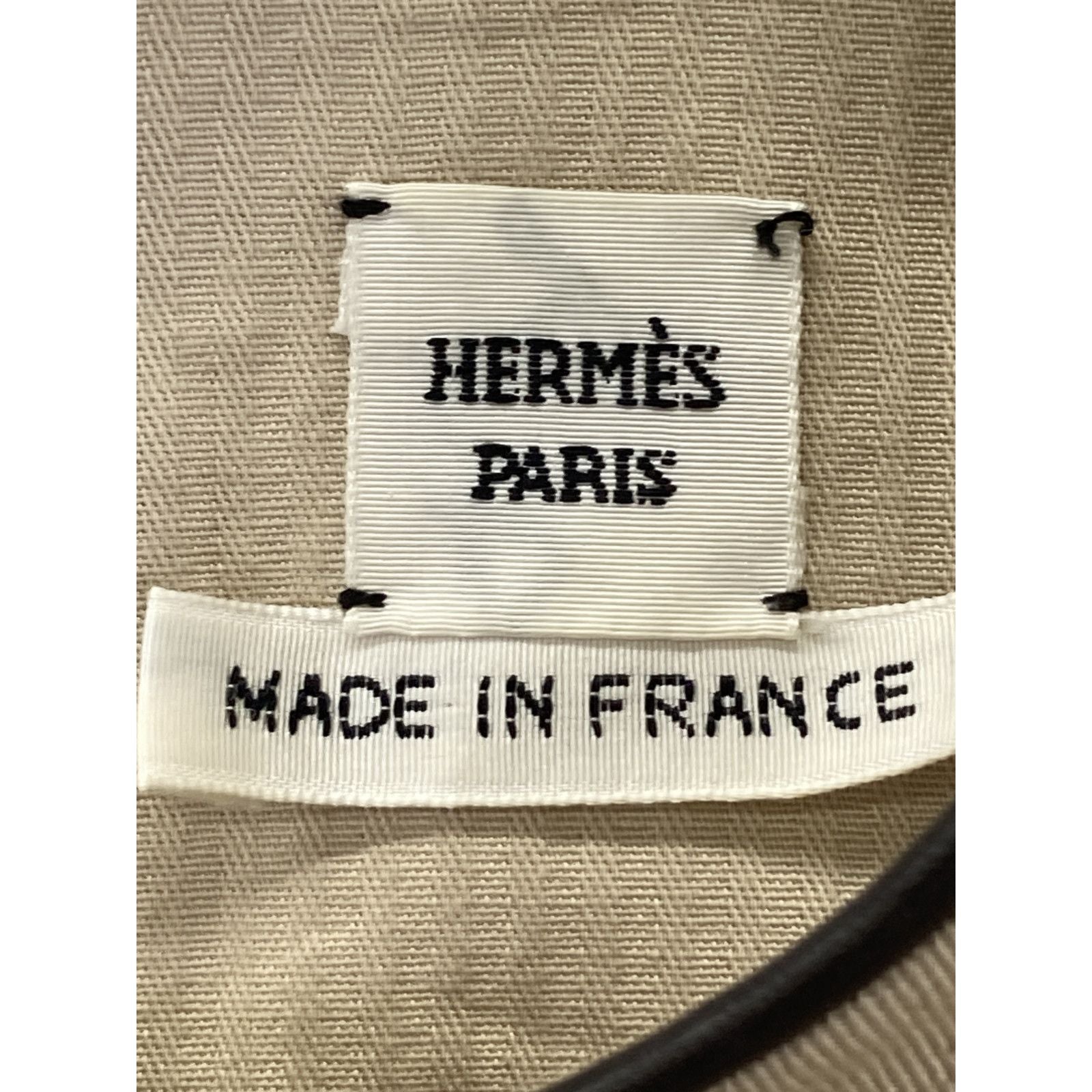 Hermes Leather Cotton Contrast Belt Sleeveless 36 — view 3