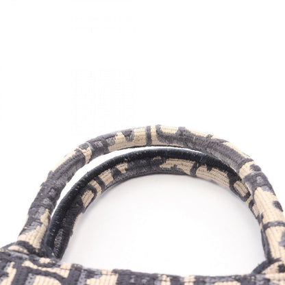 Dior Tote Book Mini 2-Way Beige Navy Canvas Oak — view 8