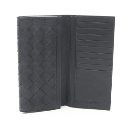 Bottega Veneta Billfold Intrecciato Black Leather Long Wallet — view 3