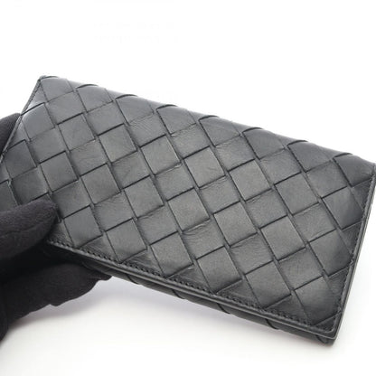 Bottega Veneta Billfold Intrecciato Black Leather Long Wallet — view 7