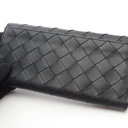 Bottega Veneta Billfold Intrecciato Black Leather Long Wallet — view 6