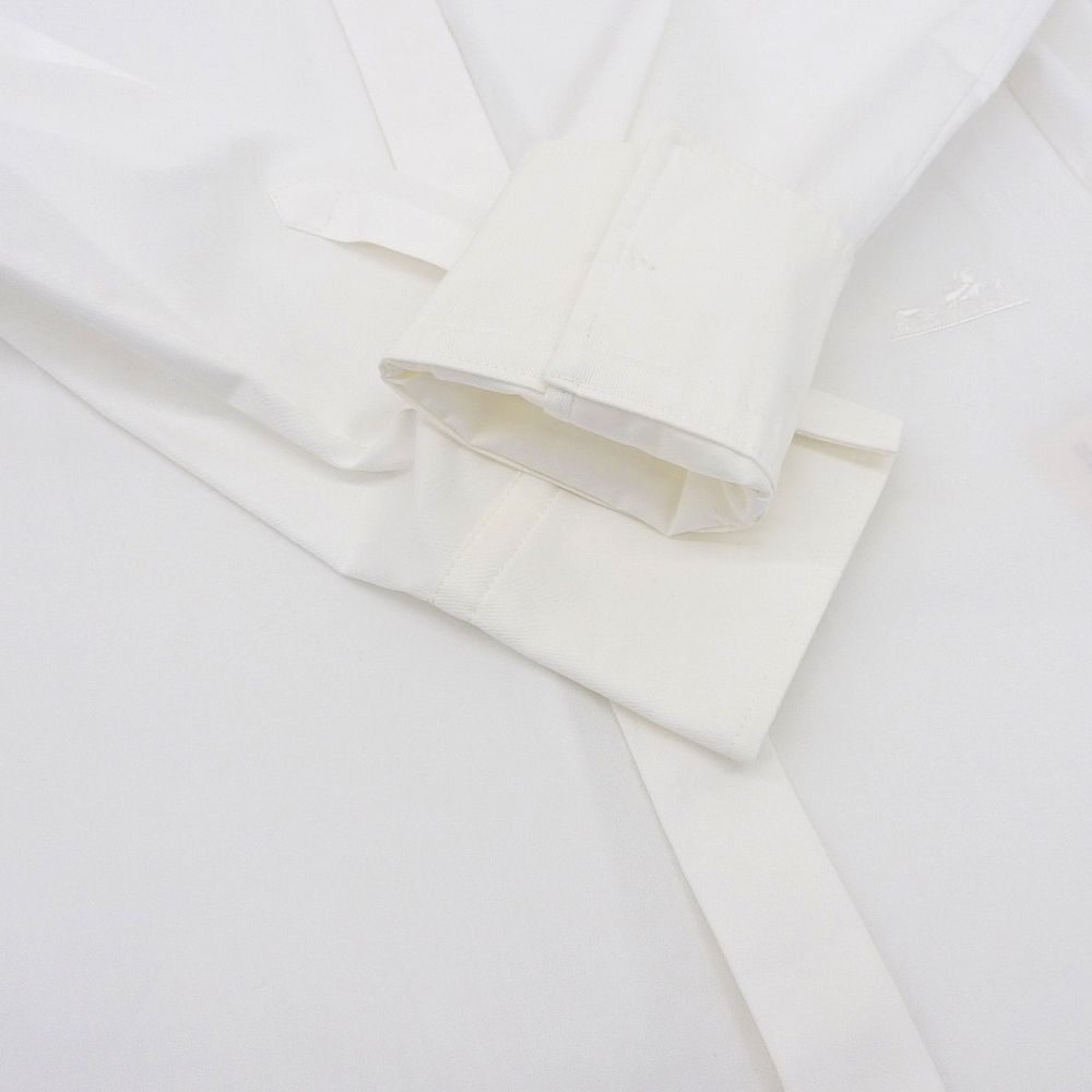 Hermes Carre Shirt Embroidery Regular Top White — view 6