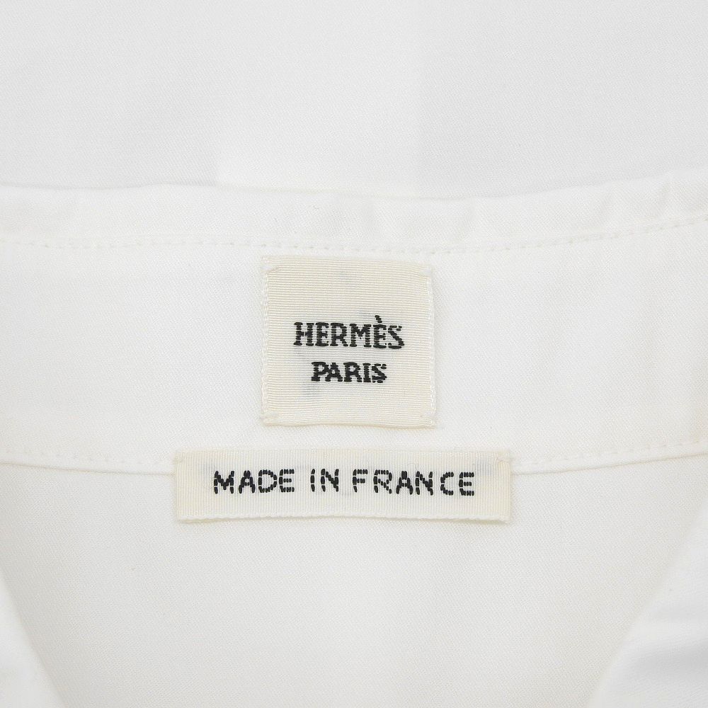 Hermes Carre Shirt Embroidery Regular Top White — view 3