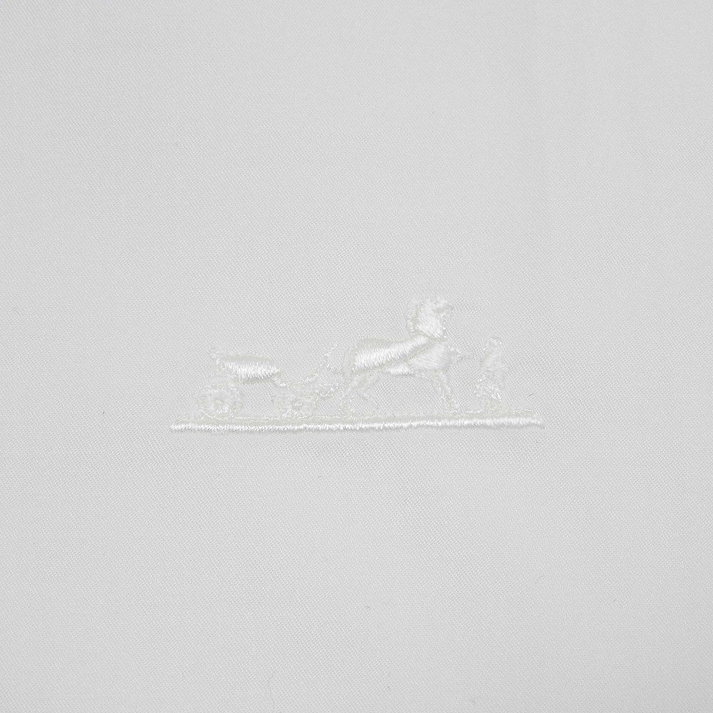 Hermes Carre Shirt Embroidery Regular Top White — view 5