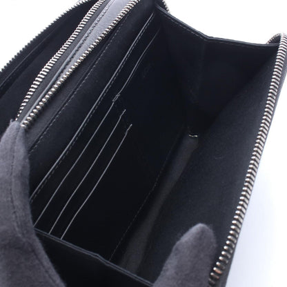Dior Shoulder Bag CD Diamond Messenger Pouch Gray Black Canvas Leather — view 4