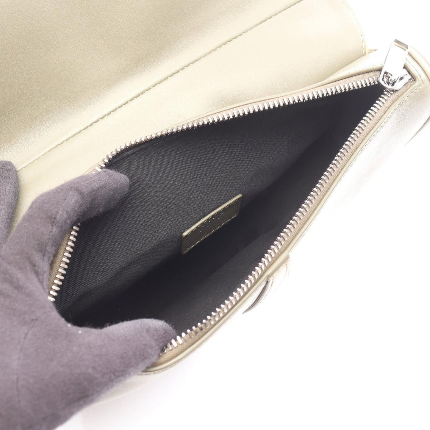 Dior Waist Bag Khaki Leather — view 3