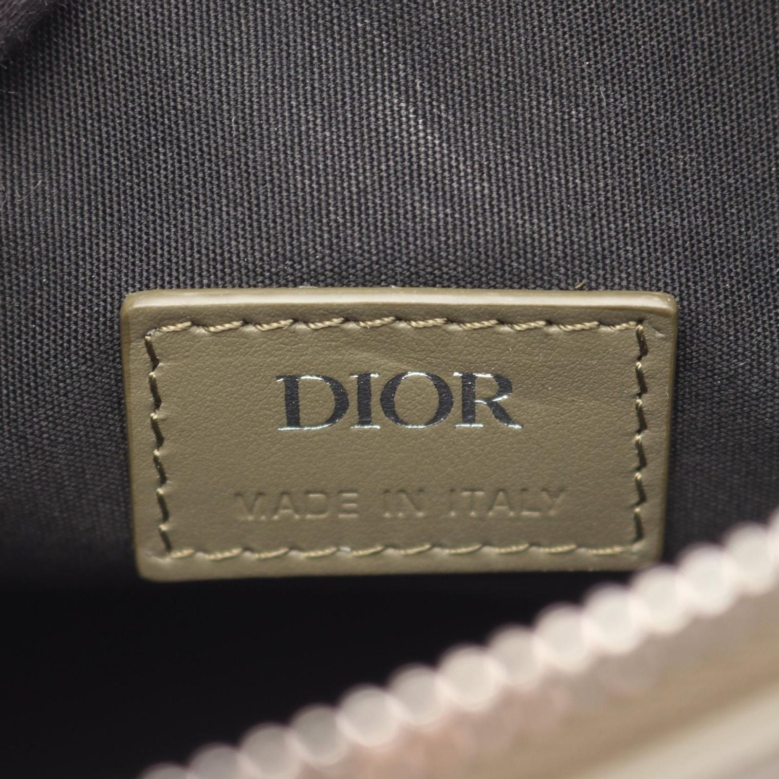 Dior Waist Bag Khaki Leather — view 4