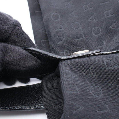 Bvlgari Tote Logo Mania Black Canvas Leather — view 8