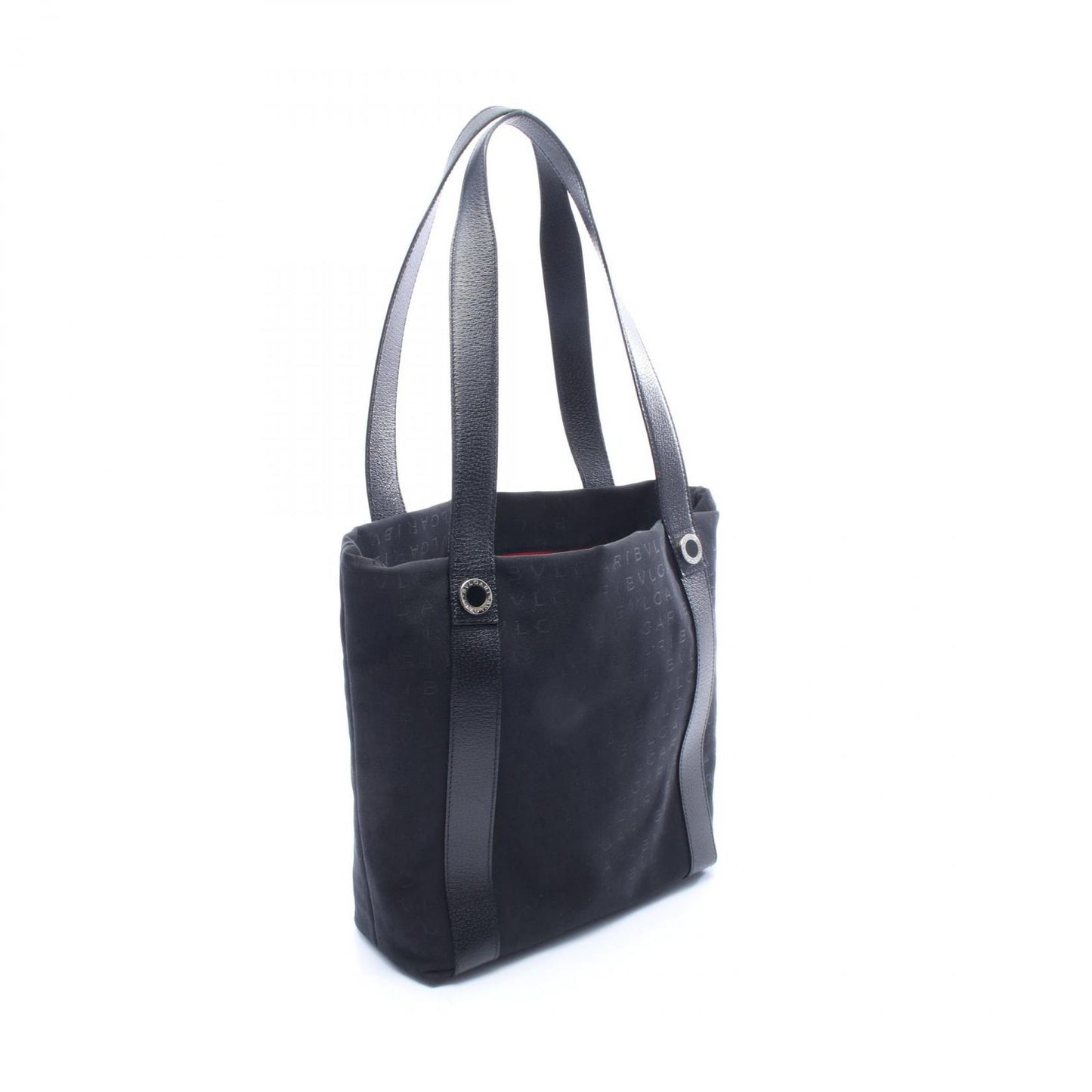 Bvlgari Tote Logo Mania Black Canvas Leather — view 2