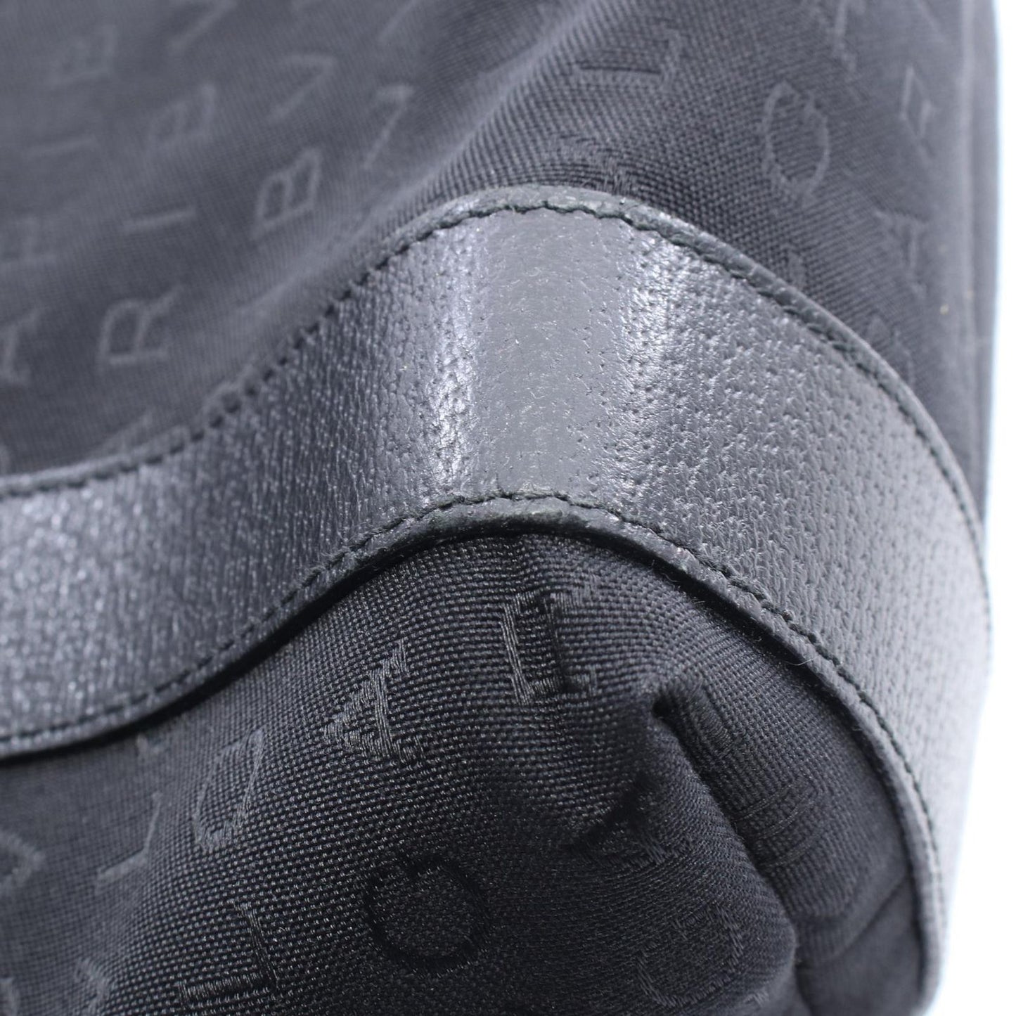 Bvlgari Tote Logo Mania Black Canvas Leather — view 7