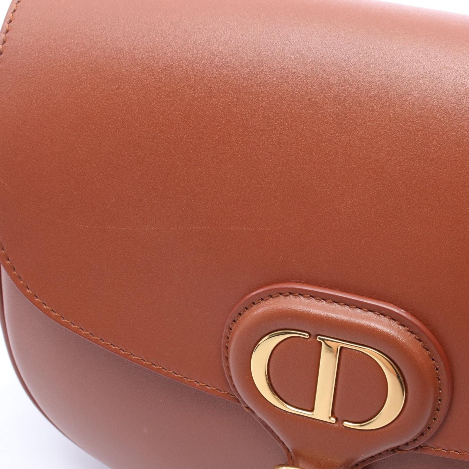 Dior Shoulder Bag Bobby White Jacquard Brown Leather — view 6