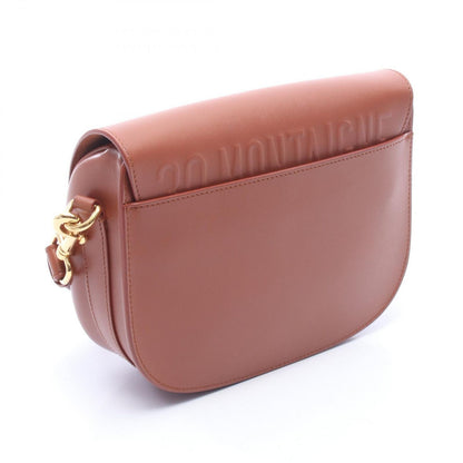 Dior Shoulder Bag Bobby White Jacquard Brown Leather — view 2
